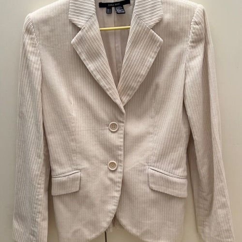 Zara corduroy jacket ecru like new, size Small