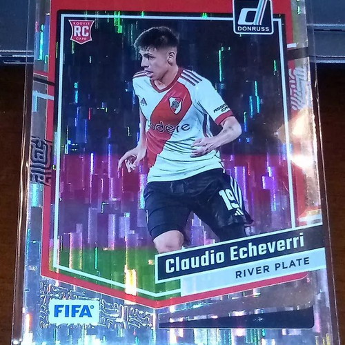 Panini Donruss Soccer Card Claudio Echeverri Rookie River Plate Silver 2023-24 like new