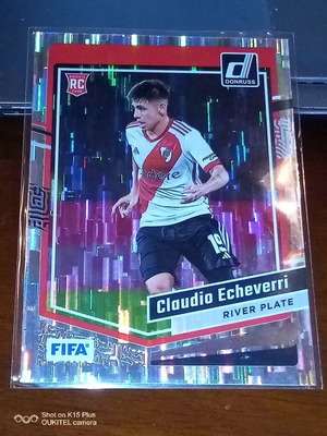 Panini Donruss Soccer Card Claudio Echeverri Rookie River Plate Silver 2023-24 like new