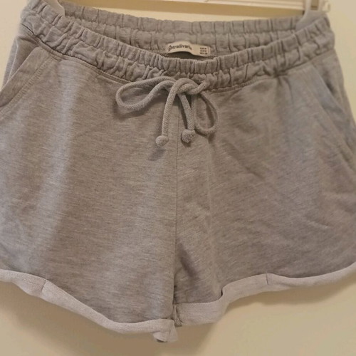 Stradivarius shorts used, cotton, size M, grey melange