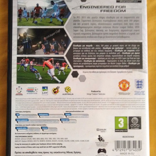 Pro Evolution Soccer 2011 PC DVD like new