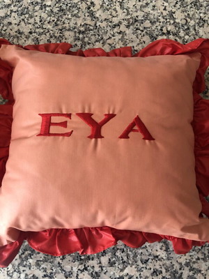 Pillow new with filling and zipper 40x40cm, Eva