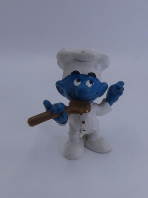 Smurfs Chef Smurf φιγούρα PVC μεταχειρισμένη, σπάνια vintage