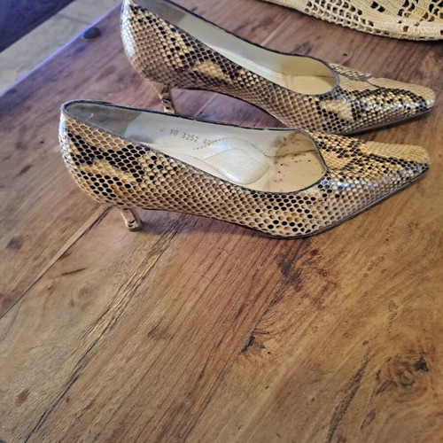 Luxax Diseno Italiano leather heels like new, size 40.5, beige brown