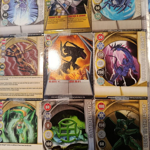 Bakugan metal cards set of 18 like new