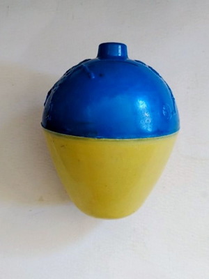 Vintage children's piggy bank with footballer design, 60s-70s