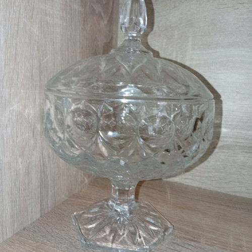 Glass biscuit jar fondantier new