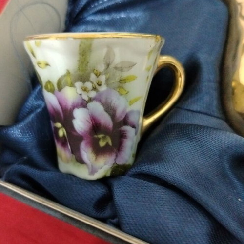 Porcelain miniature set in case