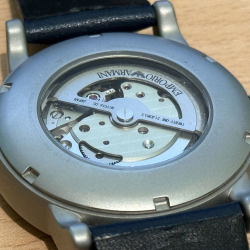 Emporio Armani Open-Heart AR60011 automatic watch new, leather