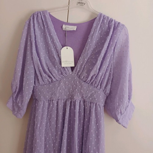 Boho romantic dress Polin et Moi new, purple, size S