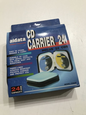 Aidata CD Carrier σκληρή θήκη μεταφοράς 24 CD ή DVD καινούργιο