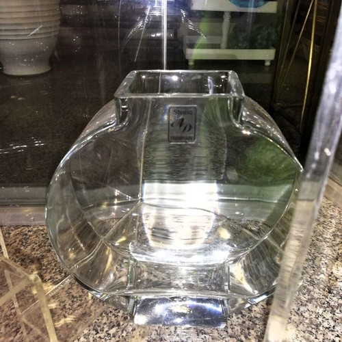 Set of 3 Handmade Glass Vases Studio AD like new