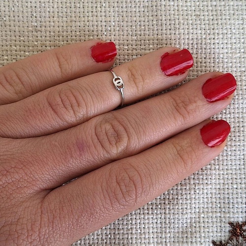 Minimal silver ring new, small size