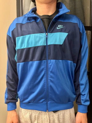 Nike vintage 90s track jacket blue, like new, size M