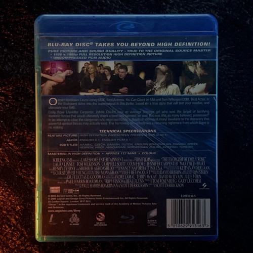 The Exorcism of Emily Rose Blu-ray like new with Greek subtitles