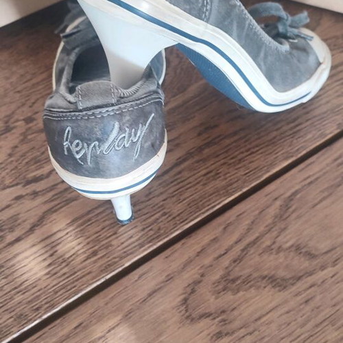 Replay shoes gray denim pumps like new size 38