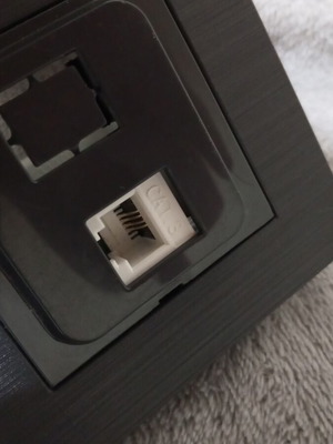 Single network socket CAT3 new, black