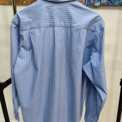 Ascot Sport men's striped shirt, size L, blue and white