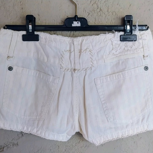Cotton shorts with silk ecru like new, size small