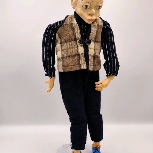 Antique handmade doll Quasimodo from Notre Dame used