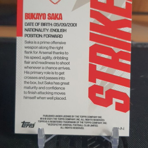 Topps Arsenal Team Set 2023-24 Bukayo Saka like new
