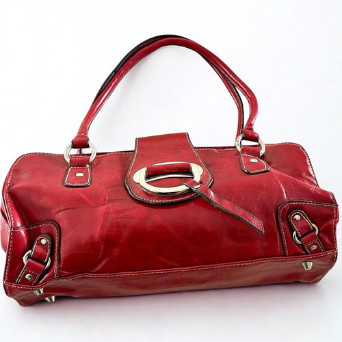 Vintage red Italian leather handbag