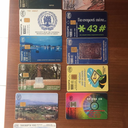 Phone cards used, pack
