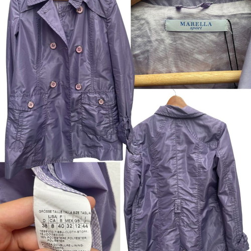 Marella Sport Purple Lightweight Trench Coat used, size S