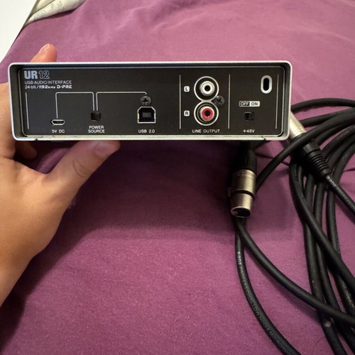 Rode NT1-A condenser microphone with Steinberg UR12 USB audio interface