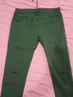 Shein pants green cypress like new, elastic XXL