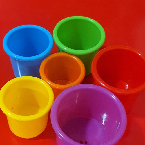 Stacking toy 2 in 1 like new, 6 cups for bath time