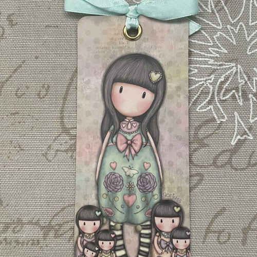 Santoro Gorjuss stationery set with notebook, stamp, erasers, bookmark