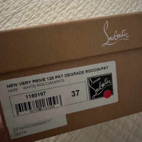 Christian Louboutin New Very Prive 120 heels new, white snakeskin print