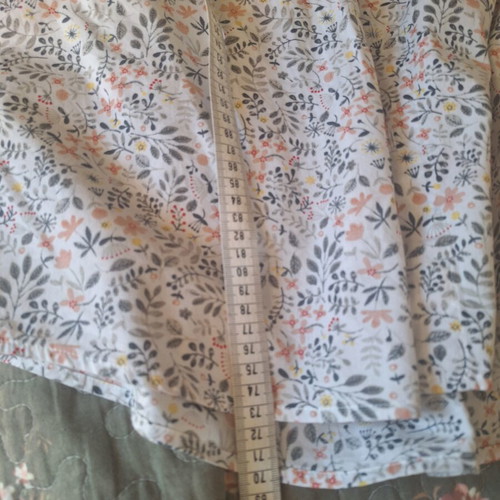 Men's floral short-sleeve shirt XL slim fit cotton A-Style like new, white