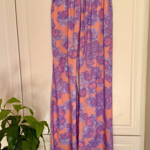 Project Soma floral σετ S/M με κιμονό και παντελόνι καμπάνα σαν καινούργιο
