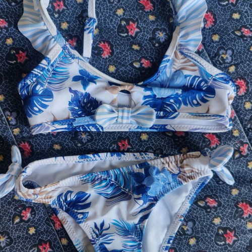 Original Marines swimsuit like new, age 3-4, white and blue