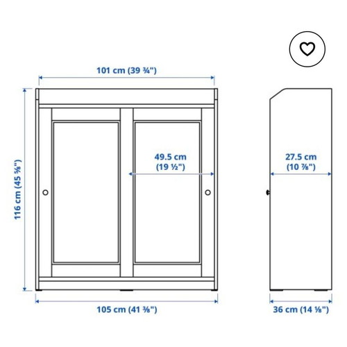 Hauga IKEA cabinet showcase buffet