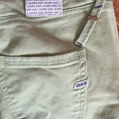 Gas women's jeans size 34 like new, green turquoise