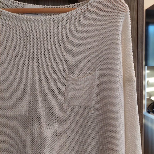 Harem knitted long white sweater dress used, one size
