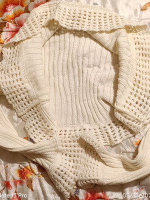 Knitted bolero used, size L, white