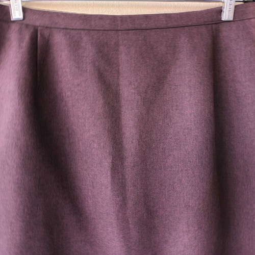 Women's skirt, straight cut, burgundy with back slit, size 50
