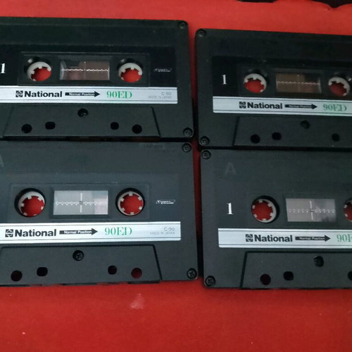 National 90ED collectible cassette tapes used, made in Japan, rare