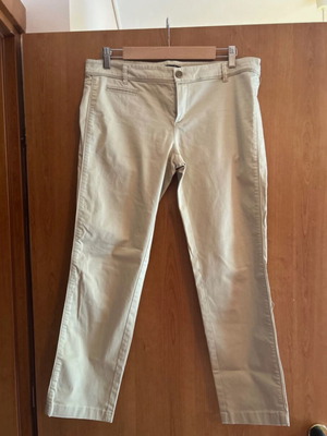 Massimo Dutti slim fit fabric pants beige like new size 42