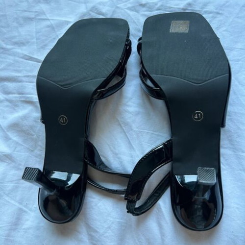 Sandals platform new, size 41, black
