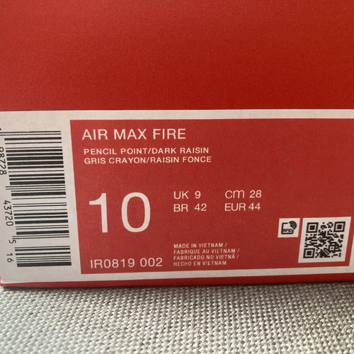 Nike Air Max Fire shoes new, size 44, gray