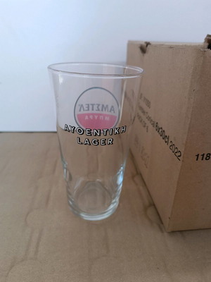 Ποτήρια μπύρας Amstel καινούργια, πακέτο 6 τεμαχίων
