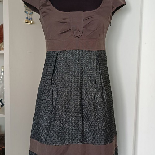 Ethic dress new, size S, gray and brown