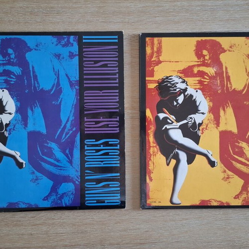 Guns N' Roses Use Your Illusion I & II 2x 2LP vinyl Greek edition 1991