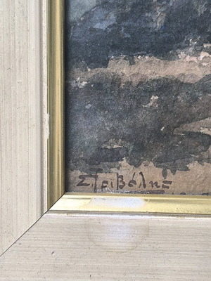 Στέφανος Τριβόλης Άποψη Δάσους Υδατογραφία