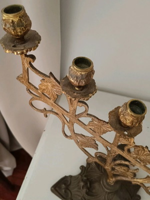 Candlestick 6-Holder Like New with Vine Branch Design